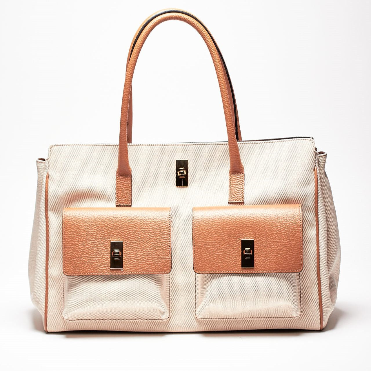 borsa in pelle e canvas soledad cuoio women Avenue 67 - 8