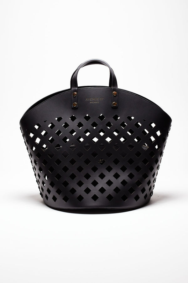 borsa shopper eliza in pelle nero women Avenue 67