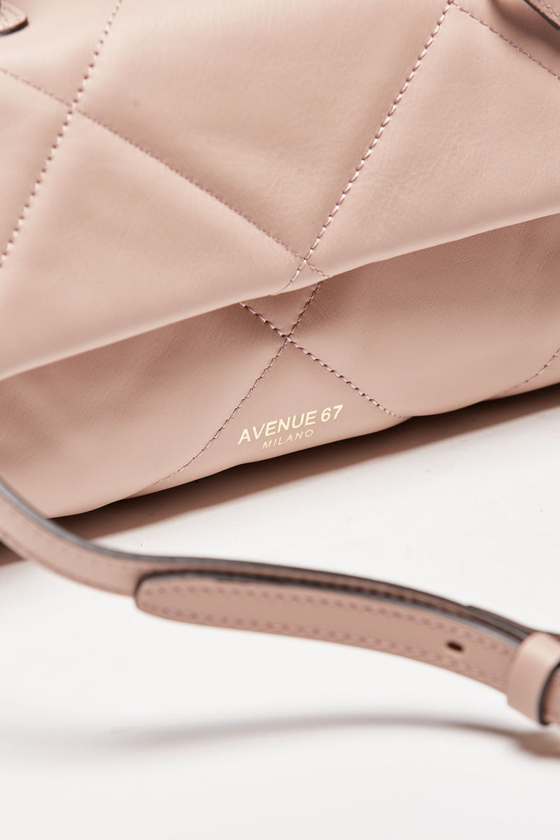 borsa trapuntata demetra in pelle cipria women Avenue 67 - 4