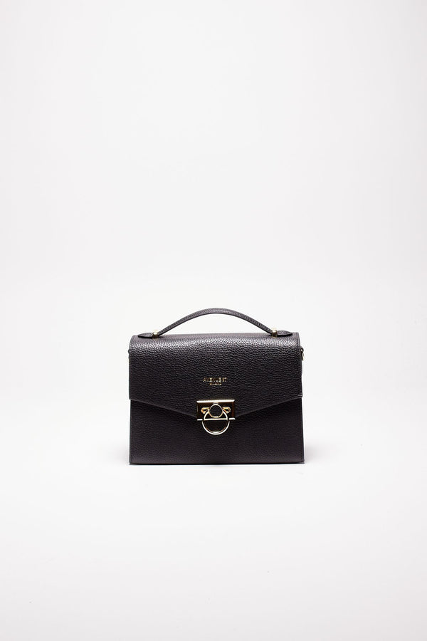 borsa media semirigida rosalie in pelle nero women Avenue 67