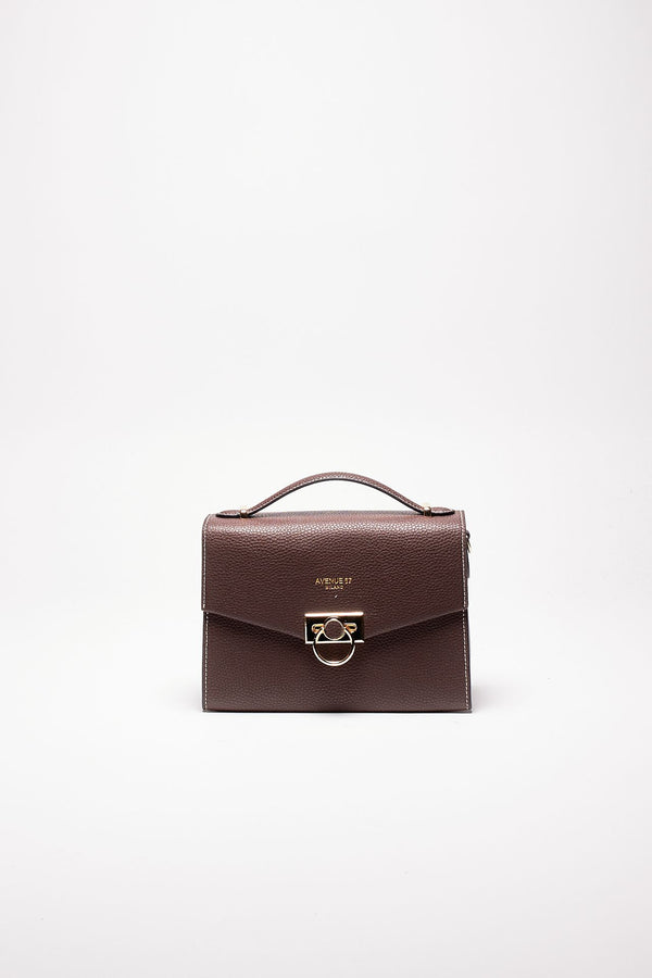borsa media semirigida rosalie in pelle cioccolato women Avenue 67