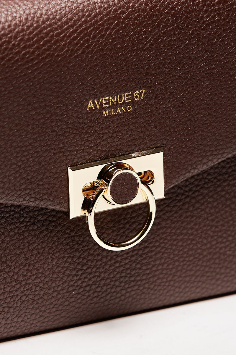 borsa media semirigida rosalie in pelle cioccolato women Avenue 67 - 5