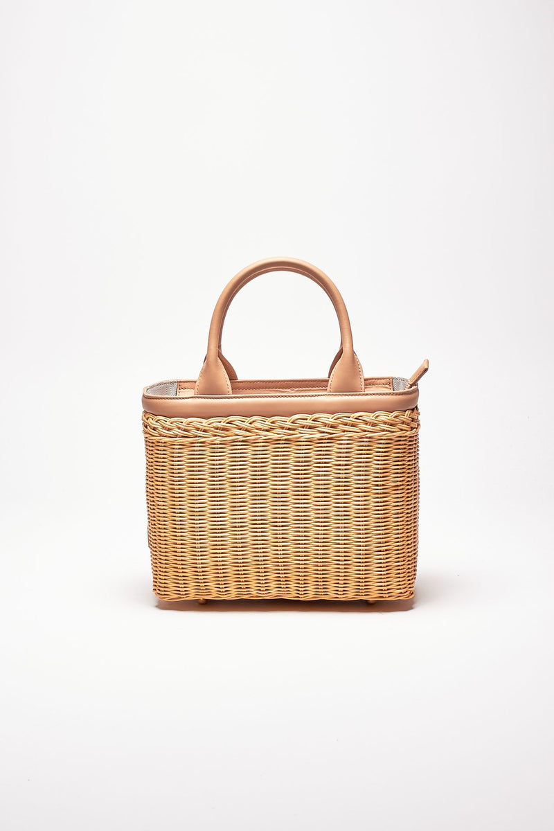 borsa rigida lillith in midollino e pelle women Avenue 67 - 4