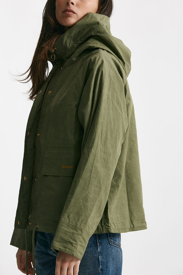 giubbino impermeabile nith verde militare women Barbour