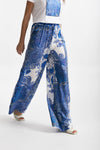 pantaloni fluidi fant. azzurra blu e bianca women Bellini - 4