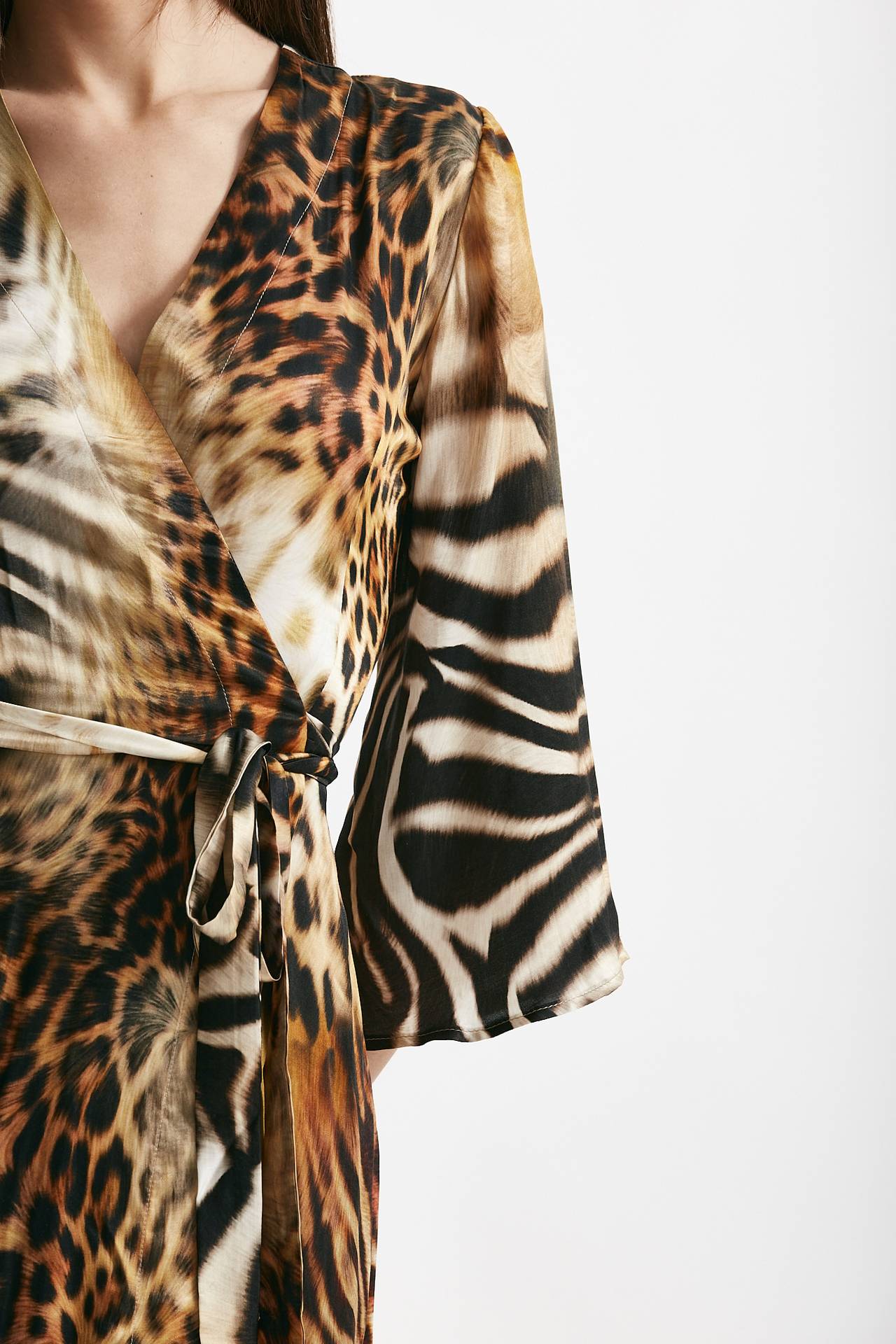 abito wrap animalier scollo incrociato women Bellini - 6