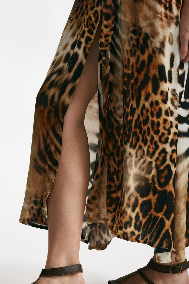 abito wrap animalier scollo incrociato women Bellini - 7