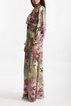 abito lungo fantasia rosa e verde women Bellini - 2