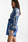 kimono in fantasia azzurra blu e bianca women Bellini - 2