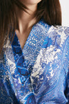 kimono in fantasia azzurra blu e bianca women Bellini - 9