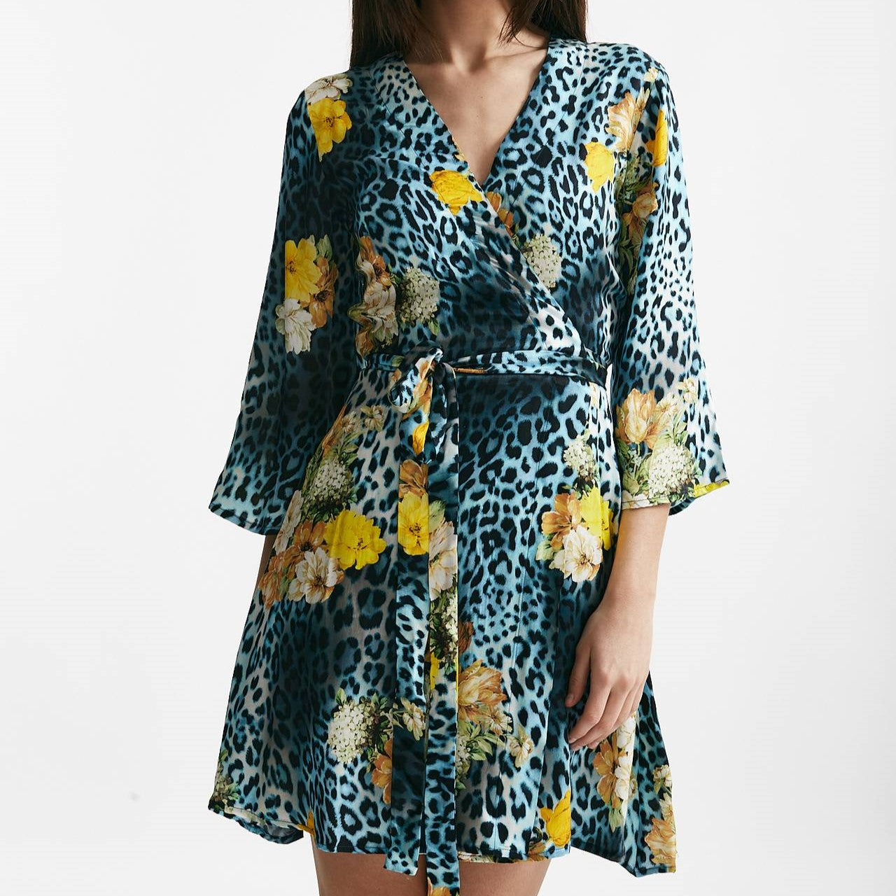 abito corto wrap fantasia animalier women Bellini - 6