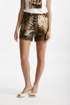 shorts in seta fantasia animalier coulisse in vita women Bellini - 1