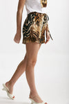 shorts in seta fantasia animalier coulisse in vita women Bellini - 5