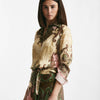 camicia in fantasia beige rosa e verde women Bellini - 7