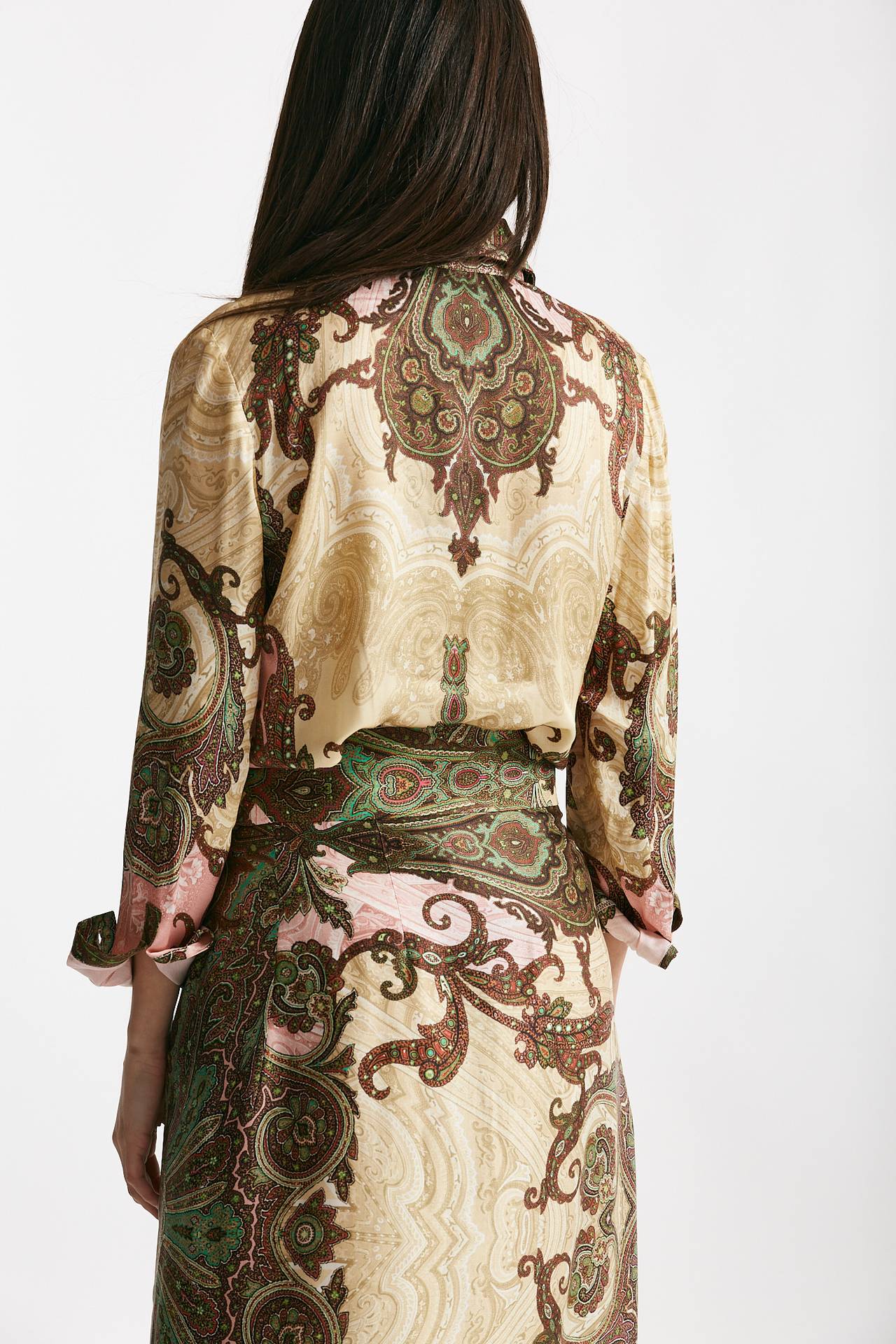 camicia in fantasia beige rosa e verde women Bellini - 3