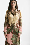 camicia in fantasia beige rosa e verde women Bellini - 6