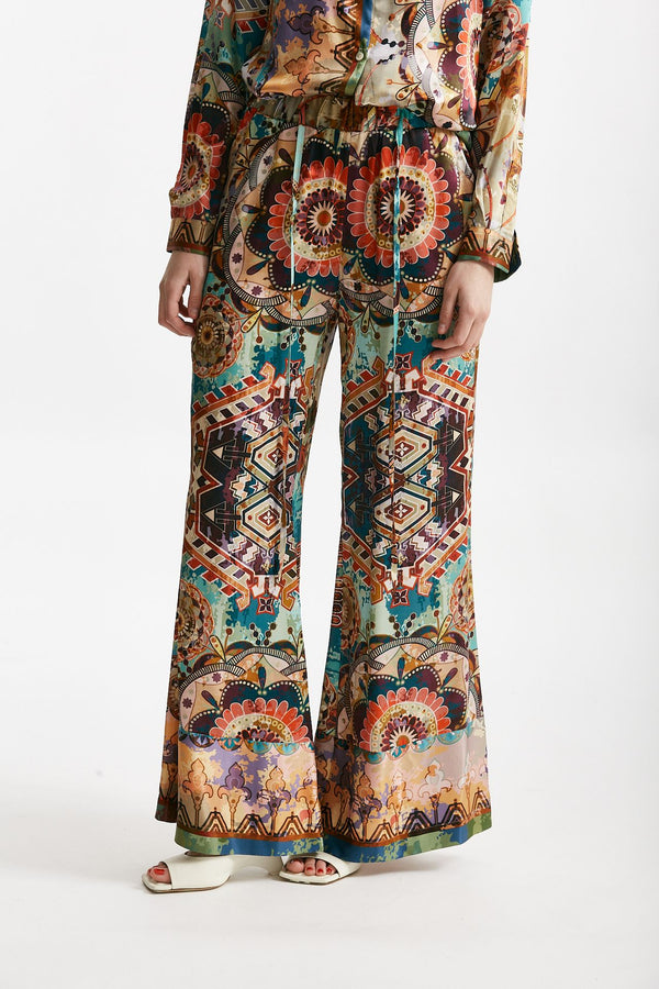 pantaloni fluidi fantasia multicolore women Bellini