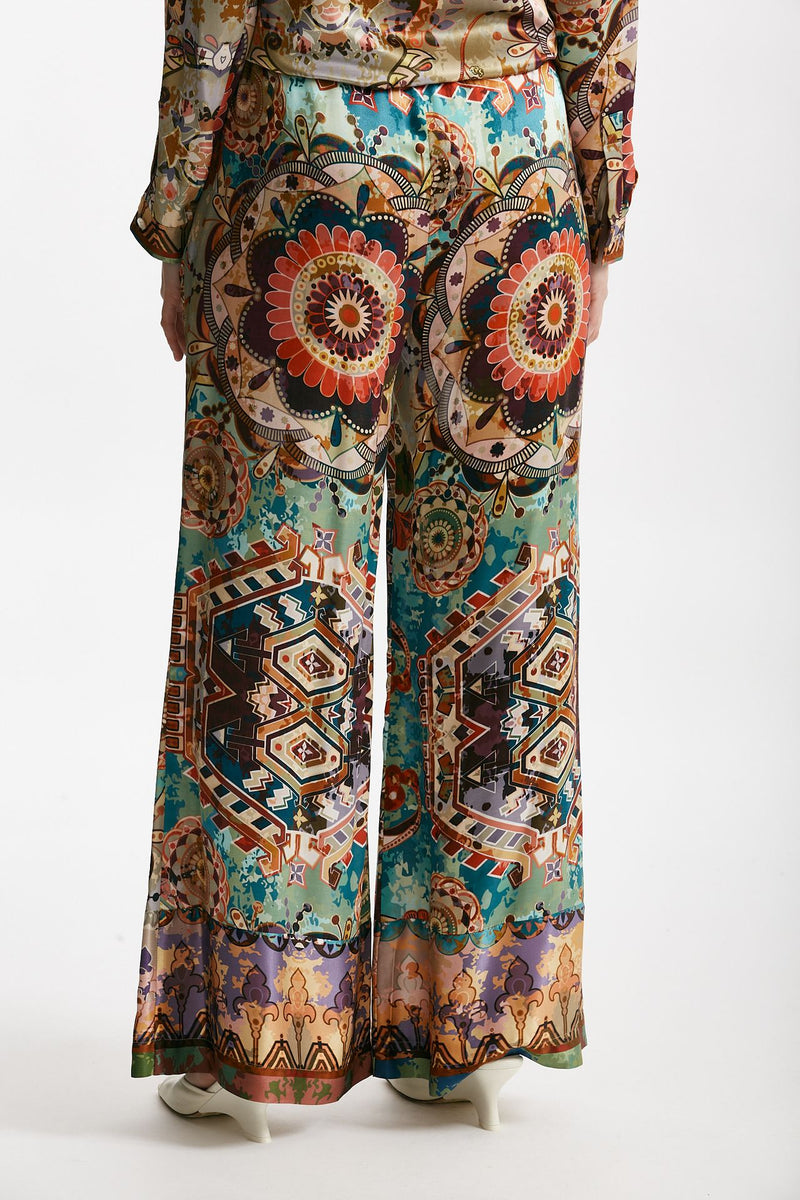 pantaloni fluidi fantasia multicolore women Bellini - 3