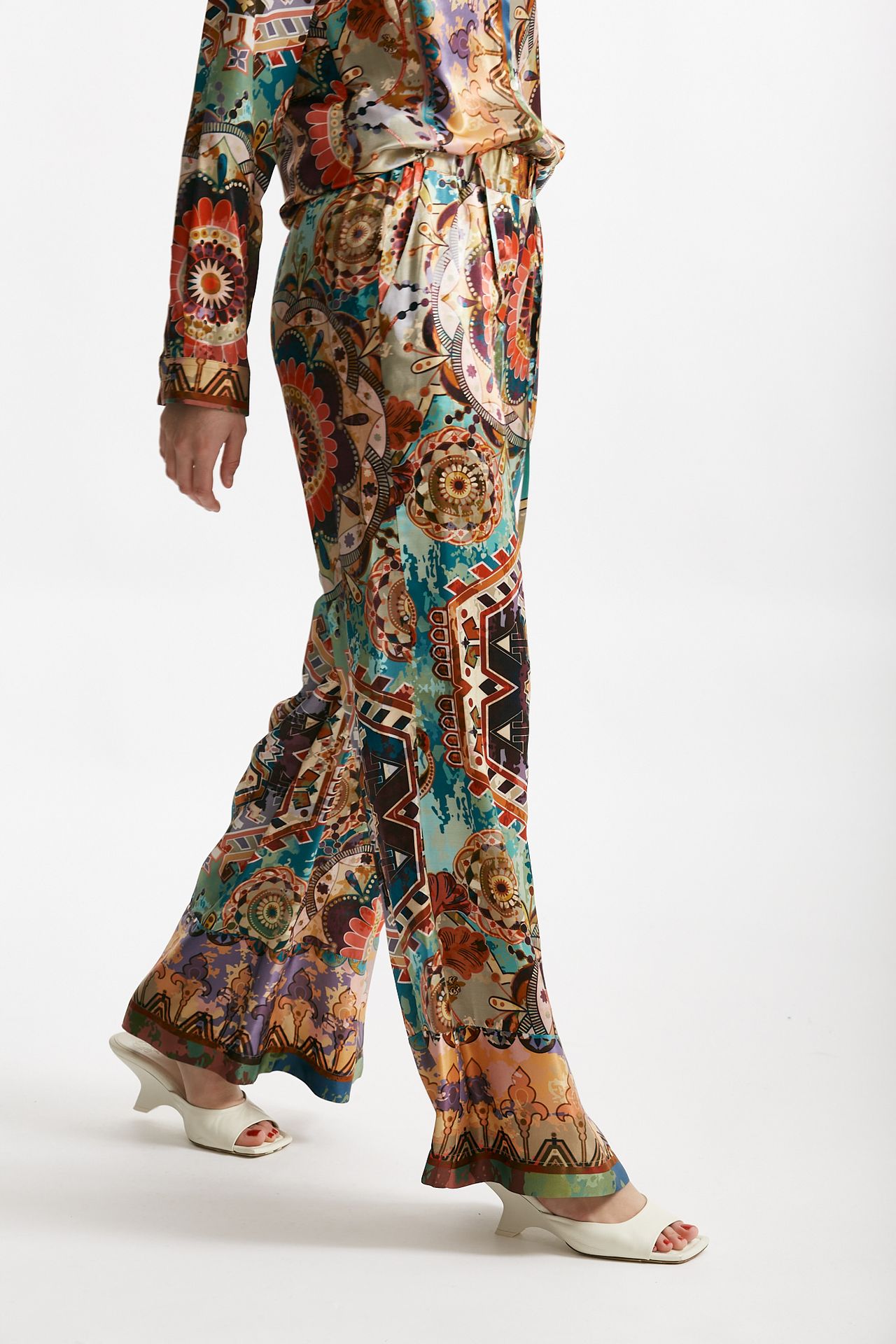 pantaloni fluidi fantasia multicolore women Bellini - 4