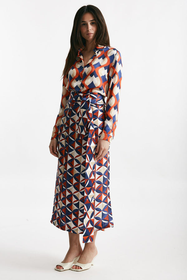 gonna a portafoglio fantasia geometrica women Bellini