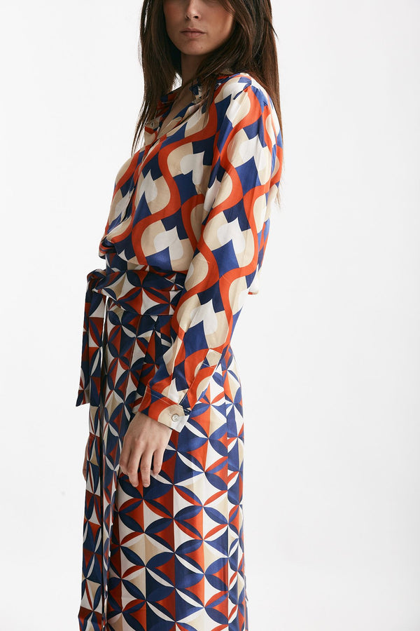 camicia in fantasia fantasia geometrica women Bellini