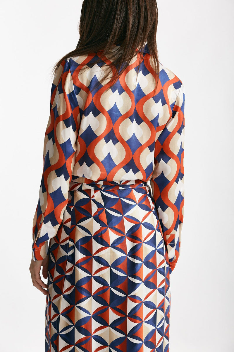 camicia in fantasia fantasia geometrica women Bellini - 3