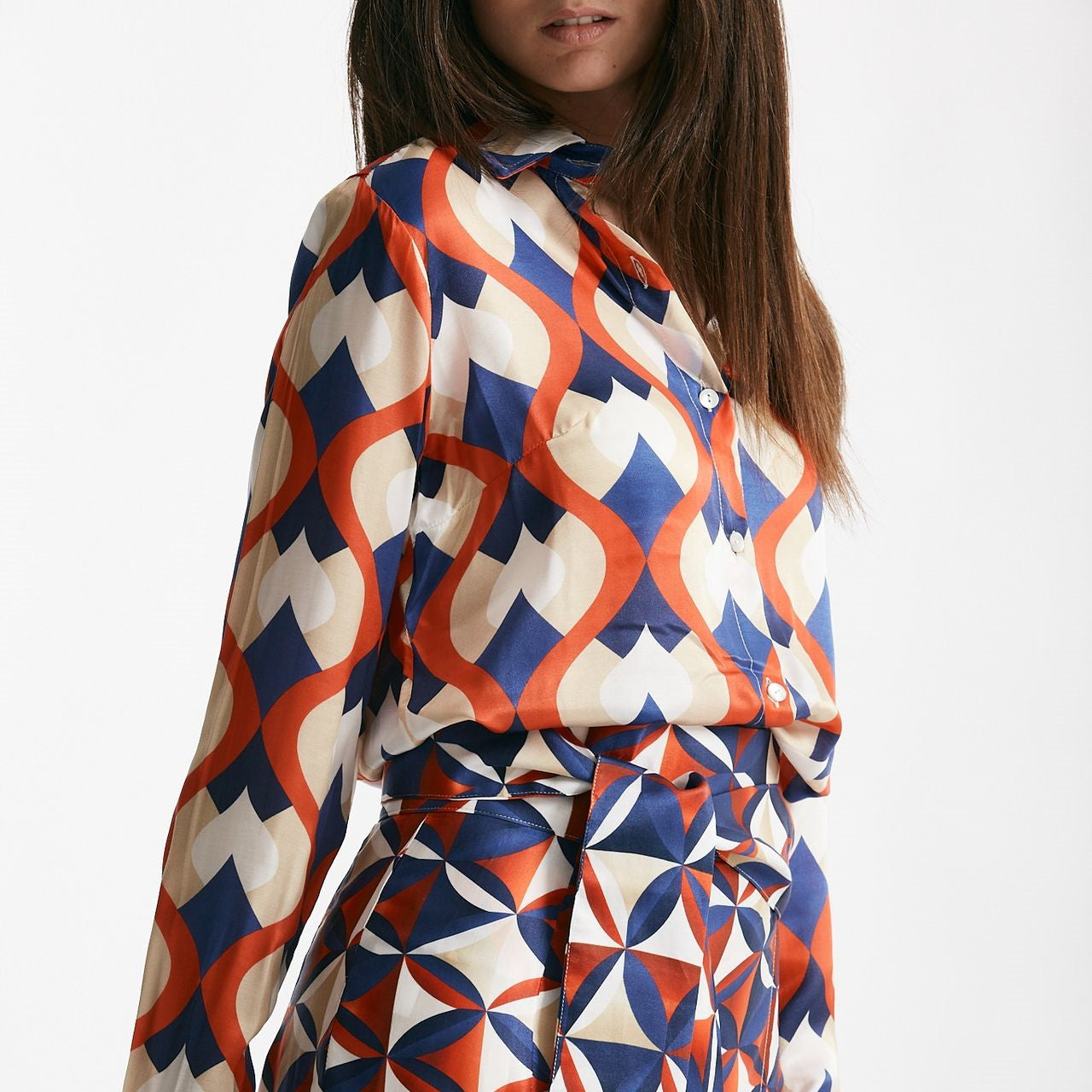 camicia in fantasia fantasia geometrica women Bellini - 7