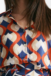 camicia in fantasia fantasia geometrica women Bellini - 5