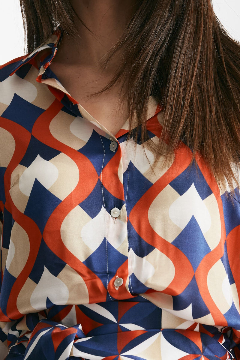 camicia in fantasia fantasia geometrica women Bellini - 5