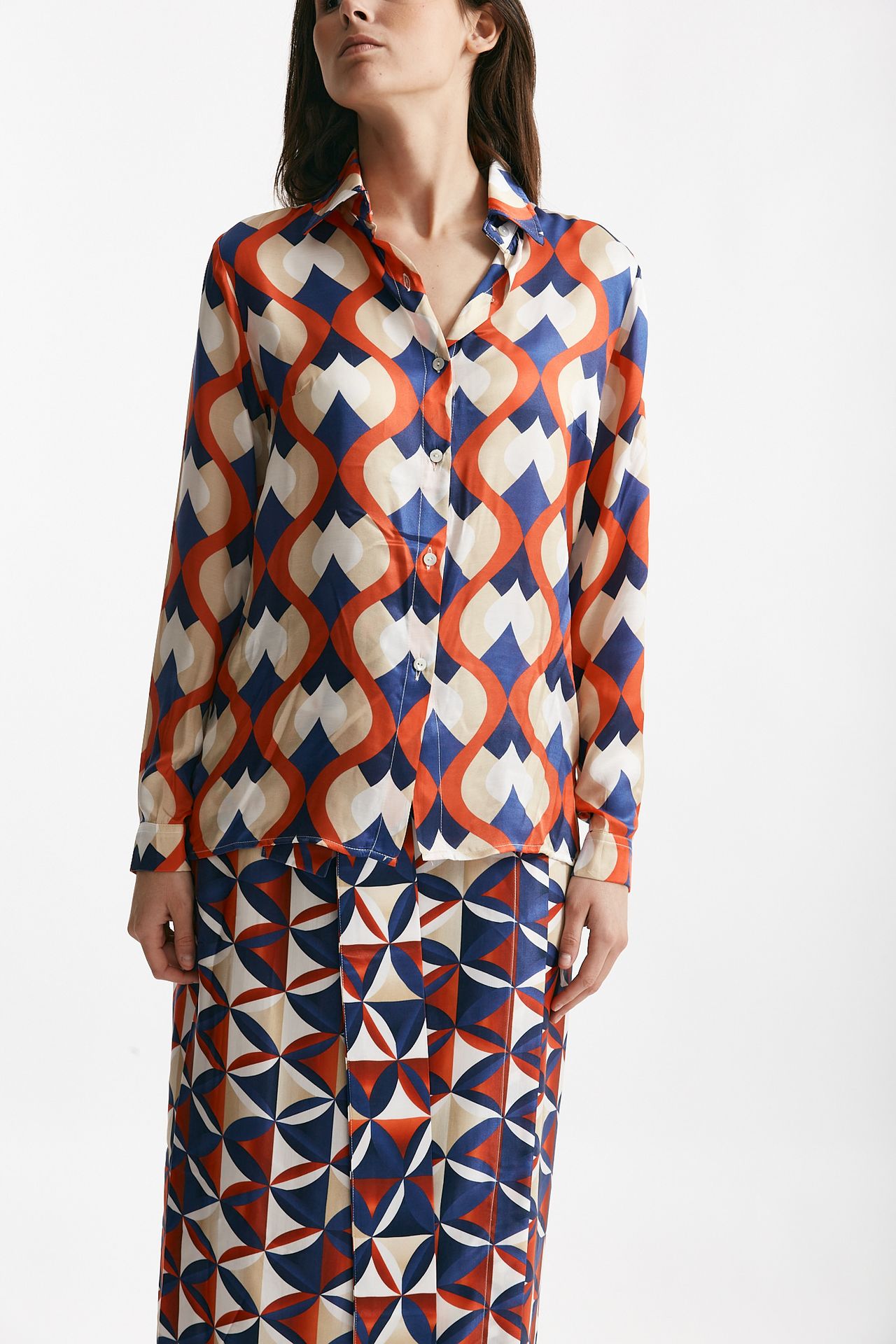 camicia in fantasia fantasia geometrica women Bellini - 6