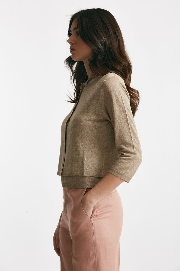 cardigan in lurex oro women Be you