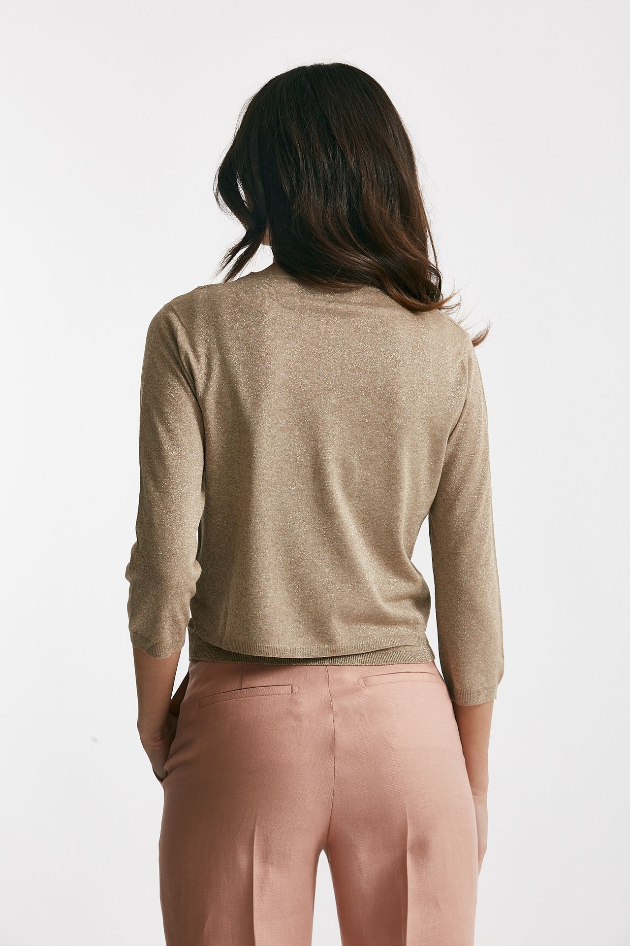 cardigan in lurex oro women Be you - 3
