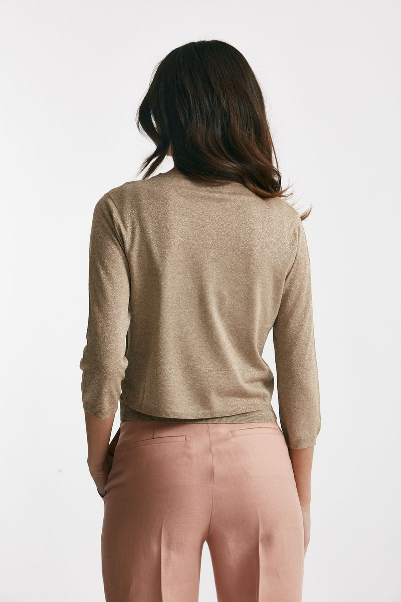 cardigan in lurex oro women Be you - 3