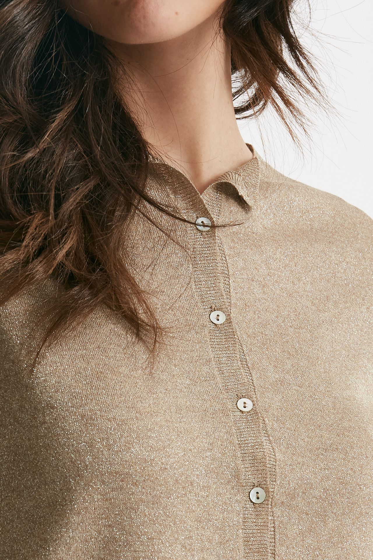cardigan in lurex oro women Be you - 4