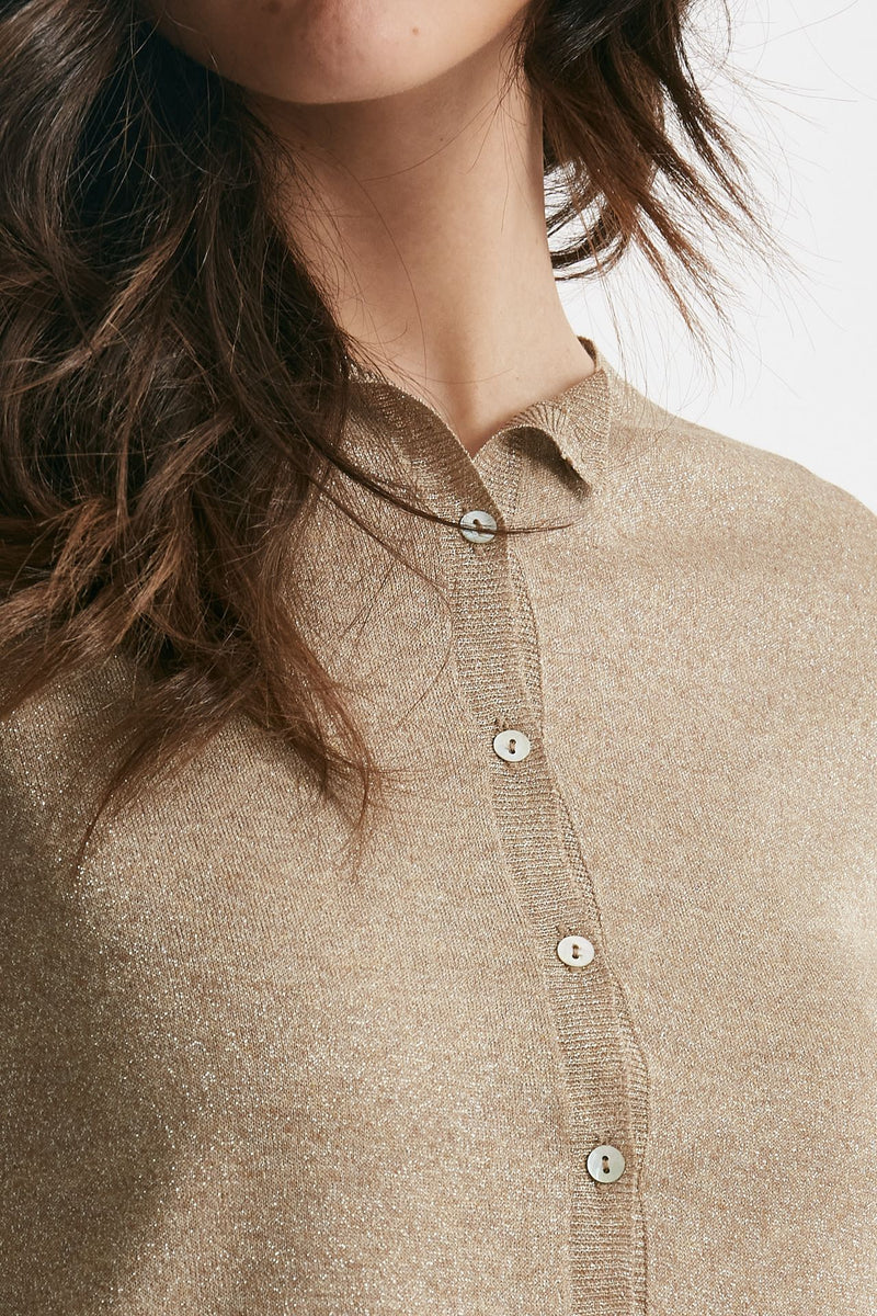 cardigan in lurex oro women Be you - 4