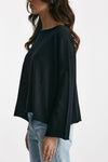 maglia ampia in cotone e cachemire nero women Be you - 2