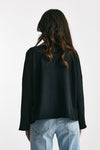 maglia ampia in cotone e cachemire nero women Be you - 3