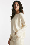 maglia ampia in cotone e cachemire panna women Be you - 2