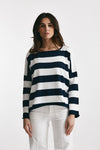 maglia ampia in cotone e cachemire rigata women Be you - 1
