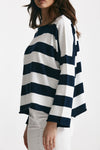 maglia ampia in cotone e cachemire rigata women Be you - 2