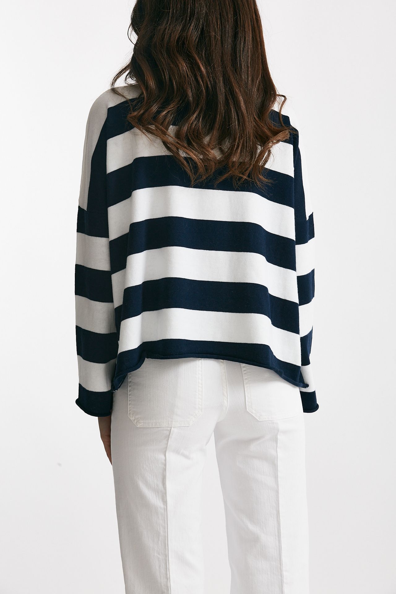 maglia ampia in cotone e cachemire rigata women Be you - 3