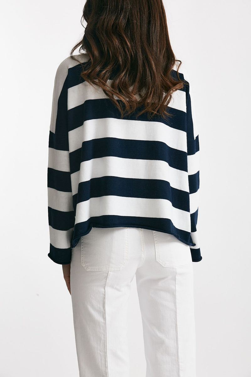 maglia ampia in cotone e cachemire rigata women Be you - 3
