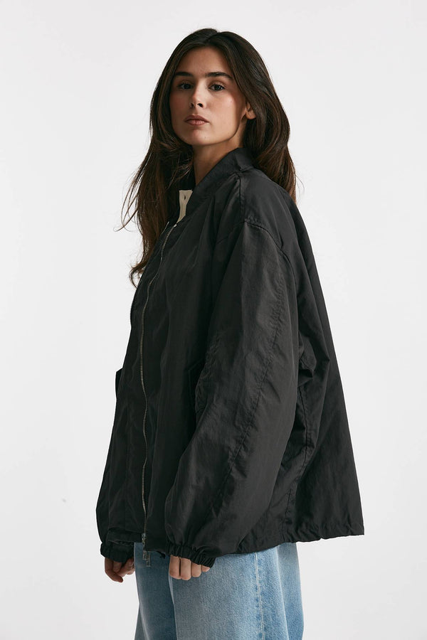 bomber over in nylon grigio scuro women Giorgio brato