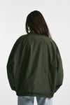 bomber over in nylon verde militare women Giorgio brato - 3
