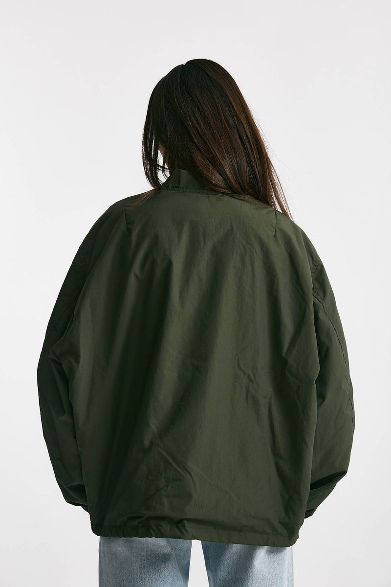 bomber over in nylon verde militare women Giorgio brato - 3