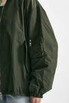 bomber over in nylon verde militare women Giorgio brato - 5