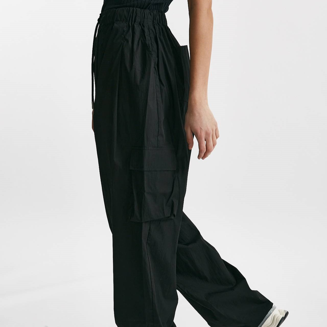 pantalone over fit in tela tecnica nero women Giorgio brato - 9