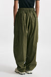 pantalone over fit in tela tecnica verde militare women Giorgio brato - 2