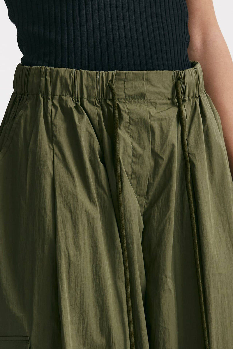 pantalone over fit in tela tecnica verde militare women Giorgio brato - 4
