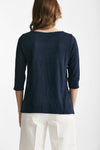 t-shirt in lino blu women Clouds - 3